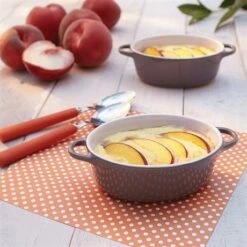 Set 4 Petits Plats à Four Individuels Gris-taupe En Céramique émaillée 350 Ml -DE BUYER Ventes 059123 2 7 Set 4 petits plats a four individuels gris taupe en ceramique emaillee 350 ml Mathon