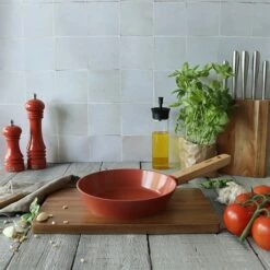 Poêle Ector Induction Aluminium Revêtu Manche En Bois 20 Cm Rouge -DE BUYER Ventes 108012 4 1 Poele Ector induction aluminium revetu manche en bois 20 cm rouge Ogo