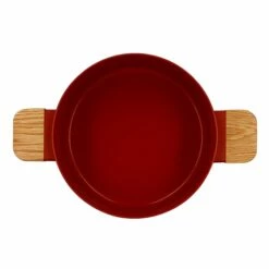 Devant -DE BUYER Ventes 108015 1 1 Faitout Ector induction aluminium revetu 24 cm rouge Ogo