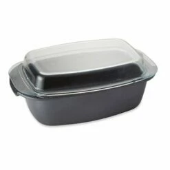 Cocotte Rectangulaire Et Couvercle Revêtement Dur Comme La Pierre 32 Cm