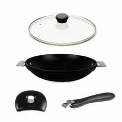 Lot Poêle Cookway 32cm Avec Poignée, Anse Et Couvercle