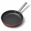 Smeg Poêle Aluminium Antiadhésive 28 Cm Rouge Mat