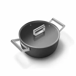 Smeg Faitout Bas Aluminium Antiadhésif 24 Cm Noir Mat Avec Couvercle En Verre Trempé -DE BUYER Ventes 133002 2 1 Faitout bas aluminium antiadhesif 24 cm noir mat avec couvercle en verre trempe Smeg