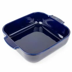 Peugeot Plat Four Carré Céramique Bleu 28 Cm