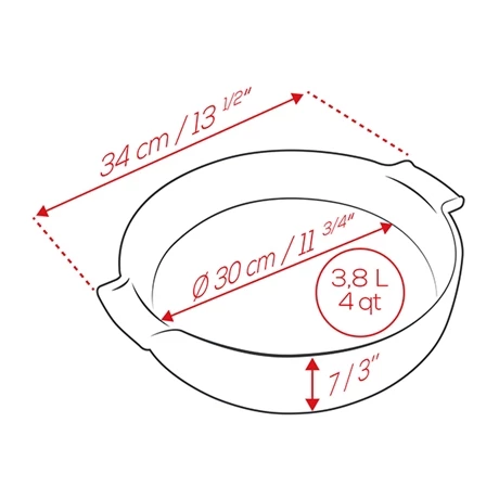 Peugeot Plat Four Rond Céramique Rouge 34 Cm 5 Peugeot Plat Four Rond Céramique Rouge 34 Cm – Image 3