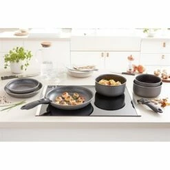 Set 3 Poêles Anti-adhésives Effet Pierre Et Manche Amovible -DE BUYER Ventes 20211 3 4 Set 3 poeles anti adhesives Effet Pierre et manche amovible Mathon