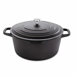 Cocotte Légère Ronde En Fonte D'aluminium 28 Cm 6,7 L Coloris Noir