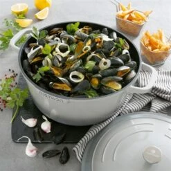 Cocotte Légère Ronde En Fonte D'aluminium 28 Cm 6,7 L Coloris Gris -DE BUYER Ventes 203005 3 4 Cocotte legere ronde en fonte d aluminium 28 cm 6 7 L coloris gris Mathon