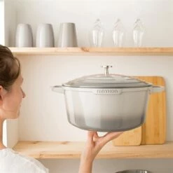 Cocotte Légère Ronde En Fonte D’aluminium 28 Cm 6,7 L Rouge -DE BUYER Ventes 203007 2 3 Cocotte legere ronde en fonte d aluminium 28 cm 6 7 L rouge Mathon