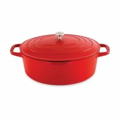 Cocotte Légère Ovale En Fonte D’aluminium 32 Cm 6,5 L Rouge