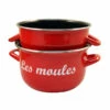 Marmite à Moules Acier émaillé 18 Cm Rouge -DE BUYER Ventes 20363 0 1 Marmite a moules acier emaille 18 cm rouge Baumalu