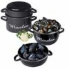 Lot De 2 Marmites à Moules Individuelles 18 Cm -DE BUYER Ventes 20976 0 1 Lot de 2 marmites a moules individuelles 18 cm Baumalu