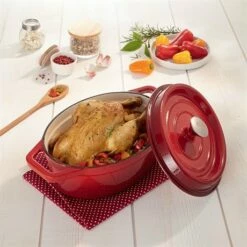 Cocotte En Fonte Ovale 29 Cm 4 L Rouge -DE BUYER Ventes 213176 2 7 Cocotte en fonte ovale 29 cm 4 L rouge Mathon