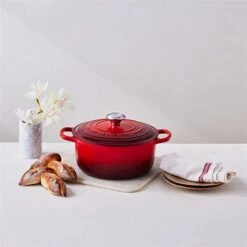 Le Creuset Cocotte Fonte Rond 20 Cm Cerise -DE BUYER Ventes 213211 4 2 Cocotte fonte rond 20 cm cerise Le Creuset