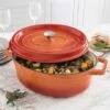 Cocotte En Fonte Orange Ovale 33 Cm 6 L -DE BUYER Ventes 213261 0 5 Cocotte en fonte orange ovale 33 cm 6 L Mathon