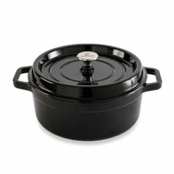 Cocotte En Fonte Ronde 28 Cm 5,6 L Noire