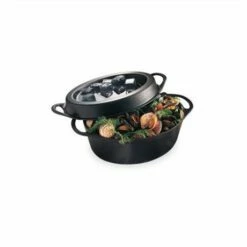 Le Creuset Cocotte Fonte Ovale Doufeu 32 Cm 7,2 L Noir Mat -DE BUYER Ventes 21384 1 1 Cocotte fonte ovale Doufeu 32 cm 7 2 L noir mat Le Creuset