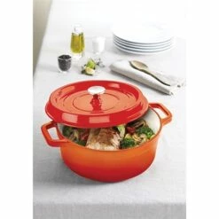 Cocotte En Fonte Ronde 28 Cm 5,6 L Coloris Orange -DE BUYER Ventes 223000 2 5 Cocotte en fonte ronde 28 cm 5 6 L coloris orange Mathon