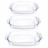 Set De 3 Plats à Four Rectangulaires En Verre Borosilicate -DE BUYER Ventes 248000 0 4 Set de 3 plats a four rectangulaires en verre borosilicate Mathon
