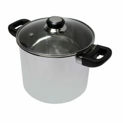 Marmite Traiteur En Inox Avec Couvercle En Verre 28 Cm