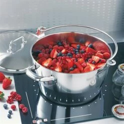 Lot Marmite à Crustacés Confiture 30 Cm Et Couvercle -DE BUYER Ventes 273111 2 3 Lot Marmite a crustaces confiture 30 cm et couvercle