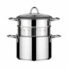 Cuiseur à Pâte Acier Inoxydable Avec Couvercle Verre 20 Cm -DE BUYER Ventes 27679 0 1 Cuiseur a pate acier inoxydable avec couvercle verre 20 cm Inoxriv