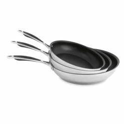 Lot De 3 Poêles Antiadhésives Excell'Inox 20, 24 Et 28 Cm