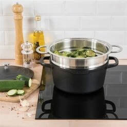 Lot Cocotte Légère Ronde Fonte Aluminium 24 Cm 4,5 L Et Panier Vapeur Multidiamètre -DE BUYER Ventes 279166 3 5 Lot cocotte legere ronde fonte aluminium 24 cm 4 5 L et panier vapeur multidiametre Mathon