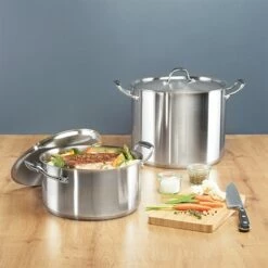 Set De Deux Faitouts En Inox Avec Couvercle 24 Cm Et 28 Cm Excell’inox -DE BUYER Ventes 279214 3 2 Set de deux faitouts en inox avec couvercle 24 cm et 28 cm Excell inox Mathon