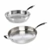 Lot De 2 Poêles Tout Inox Excell’Inox 28 Et 32 Cm -DE BUYER Ventes 279232 0 1 Lot de 2 poeles tout inox Excell Inox 28 et 32 cm Mathon