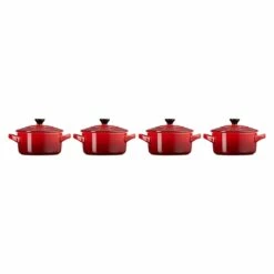 Le Creuset Set 4 Mini-cocottes Céramique 10 Cm Cerise 9 Le Creuset Set 4 Mini-cocottes Céramique 10 Cm Cerise -DE BUYER Ventes 303000 3 1 Set 4 mini cocottes ceramique 10 cm Cerise Le Creuset
