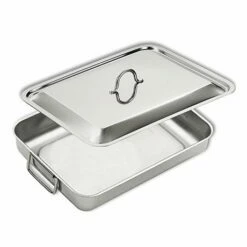 Plat à Four En Inox Avec Couvercle