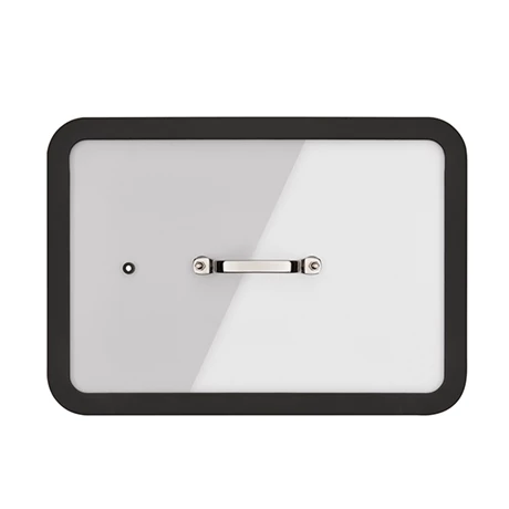 Plat à Four En Inox Avec Couvercle Transparent 36 X 25 Cm 4 Plat à Four En Inox Avec Couvercle Transparent 36 X 25 Cm – Image 2