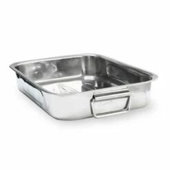 Devant -DE BUYER Ventes 379000 1 2 Lot de 2 plats a four rectangulaire inox 30 cm Baumalu