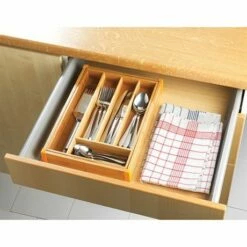 Range-couverts Extensible En Bambou 5 à 7 Compartiments -DE BUYER Ventes 603031 1 1 Range couverts extensible en bambou 5 a 7 compartiments Wenko by Maximex