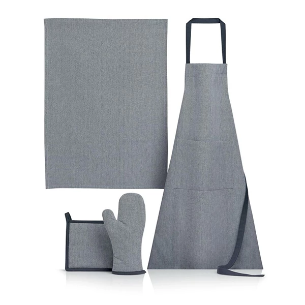 Set Manique, Gant, Torchon Et Tablier Jani Ombre 3 Set Manique, Gant, Torchon Et Tablier Jani Ombre