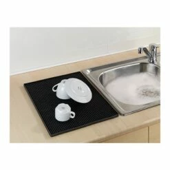 Lot Tapis égouttoirs Silicone Noirs 30x40 Cm Et 42x8cm Et égouttoir Filaire -DE BUYER Ventes 609156 1 1 Lot tapis egouttoirs silicone noirs 30x40 cm et 42x8cm et egouttoir filaire