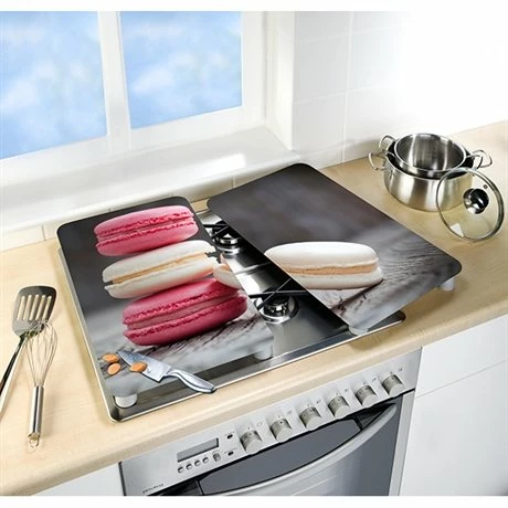Set 2 Couvre-plaques Protection Motif Macarons 3 Set 2 Couvre-plaques Protection Motif Macarons