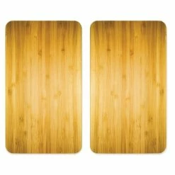 Devant -DE BUYER Ventes 62382 1 4 2 couvre plaques protection motifs bois Wenko by Maximex