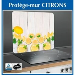 Protection Murale En Verre Citrons -DE BUYER Ventes 62387 2 3 Protection murale en verre Citrons Wenko by Maximex