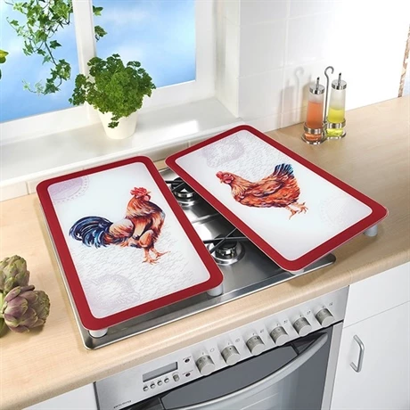 Set 2 Couvre-plaques Protection Motif Ferme 3 Set 2 Couvre-plaques Protection Motif Ferme