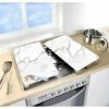Set 2 Couvre-plaques Protection Motif Marbre 1 Set 2 Couvre-plaques Protection Motif Marbre -DE BUYER Ventes 62410 0 3 Set 2 couvre plaques protection motif marbre Wenko by Maximex