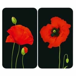 Devant -DE BUYER Ventes 62612 1 3 2 couvre plaques protection motif coquelicots Wenko by Maximex
