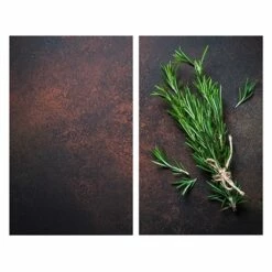 2 Couvres-plaques Protection Motif Romarin