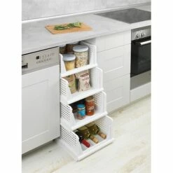 Set De 2 Casiers De Rangement Pliables Avec Glissières -DE BUYER Ventes 653522 1 4 Set de 2 casiers de rangement pliables avec glissieres Wenko by Maximex