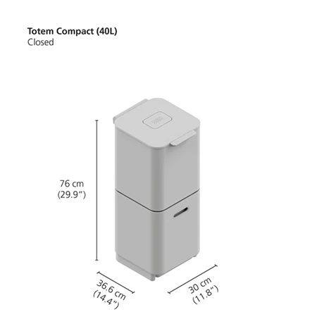 Joseph Joseph Poubelle Totem Graphite 40 L - 2 Compartiments 20 L 7 Joseph Joseph Poubelle Totem Graphite 40 L - 2 Compartiments 20 L – Image 5