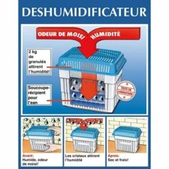 Absorbeur D'humidité 2kg 7 Absorbeur D'humidité 2kg -DE BUYER Ventes 658007 2 1 Absorbeur d humidite 2kg Wenko by Maximex