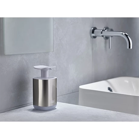 Joseph Joseph Pompe à Savon - Inox Blanc 3 Joseph Joseph Pompe à Savon - Inox Blanc