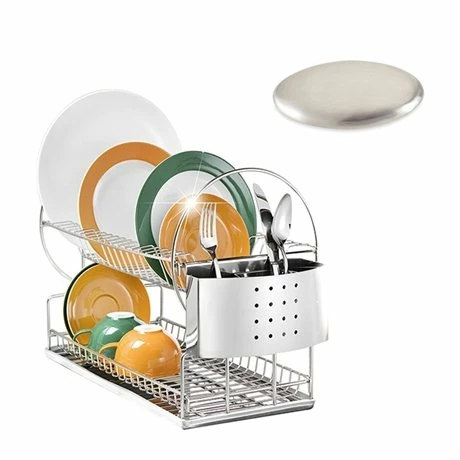 Lot égouttoir 2 Niveaux + Savon Acier 3 Lot égouttoir 2 Niveaux + Savon Acier