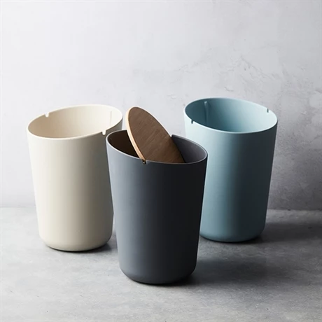 Poubelle Fibre Bambou Gris Avec Couvercle 14,4 X 20,6 Cm 5 Poubelle Fibre Bambou Gris Avec Couvercle 14,4 X 20,6 Cm – Image 3